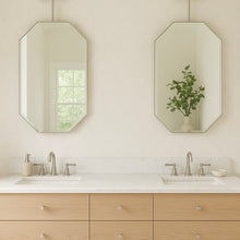 Ceiling Suspended Octagonal Mirror with Minimalist Frame
