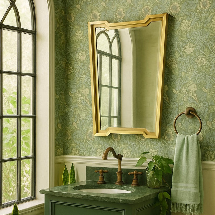 Toledo™  Vintage Inspired Mirror with Brass Full Frame