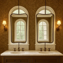 Freeform Ceiling Suspended Mirror with Bronze Patina Full Frame - Vintage N. 2