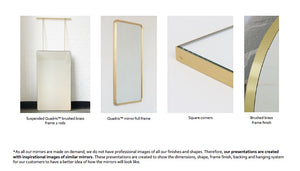 Bespoke AP Organic Mirror Brushed Brass Frame Finish 2 Rods (699 x 1220 x 30mm)