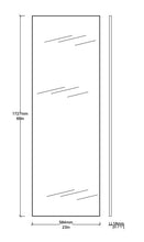 Bespoke Wall Hanging Quadris™ Mirror Minimalist Frame Polished Brass Finish  (1727x 584 x 18mm)