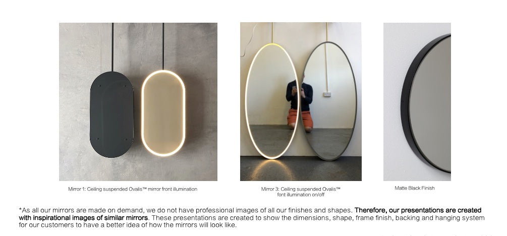 Set of 5 bespoke mirrors
