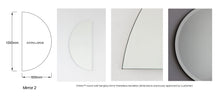 Set of 2 Bespoke Mirrors- Orbis™ Mirror Frameless (762 x 6mm) and Bespoke Luna™ Mirror Frameless Bevelled (1000 x 500 x 6mm)