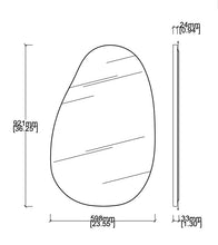 Bespoke Wall Hanging AP Organic Shape Mirror Back Illumination Dimmable Driver Minimalist Brass Frame with Neska Bronze Patina Finish (920 x 570 x 24 x 30mm)