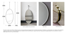 Bespoke Ceiling Suspended Ovalis No Illumination Bevelled Minimalist Frame Polished Brass Finish 1 Arm (1016 x 508 x 30mm)
