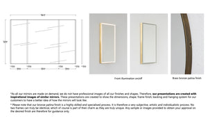 Bespoke AP Mirror Brass Frame with a Bronze Patina Finish Special Front Illumination (2261 x 1518 x 30mm)