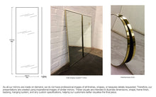 Bespoke Wall Hanging Quadris™ Mirror Minimalist Frame Polished Brass Finish  (1727x 584 x 18mm)