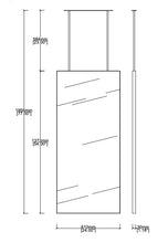 Bespoke Ceiling Suspended Quadris™ Mirror Minimalist Frame Brushed Brass Finish (1372 x 610 x 30mm)