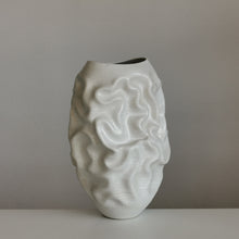 No. 126 Medium Large White Dehydrated Form, Unique Ceramic Sculpture Vessel