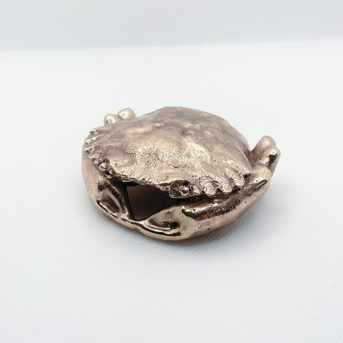 Handcast Miniature Necora Crab Animal Bronze Sculpture by Javier de la Rosa