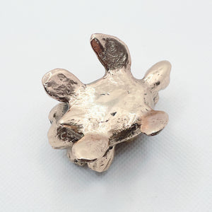 Handcast Miniature Sea Turtle Animal Bronze Sculpture by Javier de la Rosa