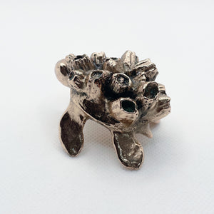 Handcast Miniature Sea Turtle Animal Bronze Sculpture by Javier de la Rosa