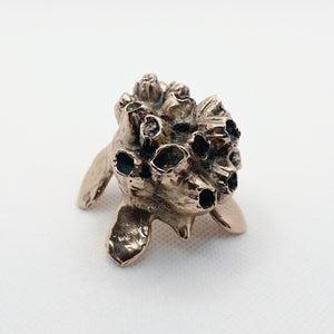 Handcast Miniature Sea Turtle Animal Bronze Sculpture by Javier de la Rosa