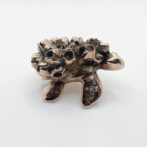 Handcast Miniature Sea Turtle Animal Bronze Sculpture by Javier de la Rosa