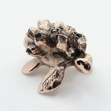 Handcast Miniature Sea Turtle Animal Bronze Sculpture by Javier de la Rosa