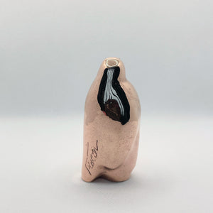 Handcast Miniature Penguin Bronze Sculpture by Javier de la Rosa