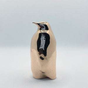 Handcast Miniature Penguin Bronze Sculpture by Javier de la Rosa