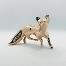 Handcast Miniature Fox Bronze Sculpture by Javier de la Rosa