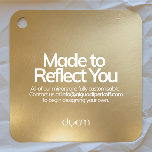 NEW Ovalis™ Ceiling Suspended Oval Mirror with Front Illumination, Brass Frame