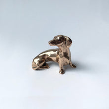 Handmade Bronze Cast Neska Miniature Dog Sculpture