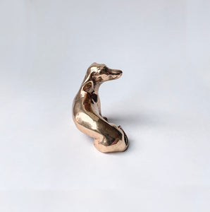 Handmade Bronze Cast Neska Miniature Dog Sculpture