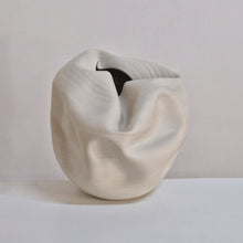 White Organic Form Vessel, Unique Ceramic Sculpture