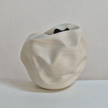 White Organic Form Vessel, Unique Ceramic Sculpture