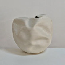 White Organic Form Vessel, Unique Ceramic Sculpture