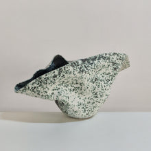 Wide Undulating Form with a Speckled Glaze, Ceramic Sculpture Vessel