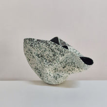 Wide Undulating Form with a Speckled Glaze, Ceramic Sculpture Vessel