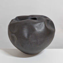 Breathing In Enclosed Black Form, Unique Ceramic Sculpture Vessel