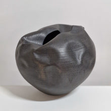 Breathing In Enclosed Black Form, Unique Ceramic Sculpture Vessel