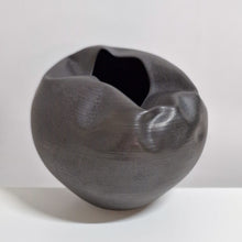 Breathing In Enclosed Black Form, Unique Ceramic Sculpture Vessel
