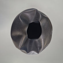 No. 155 Breathing In Enclosed Black Form, Unique Ceramic Sculpture Vessel