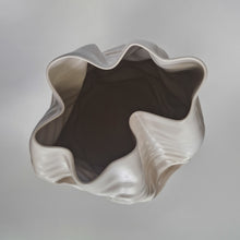 No. 165 White Crumpled Form Ceramic Vessel, Unique Sculpture