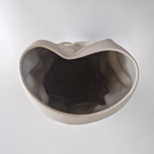 No. 163 White Crumpled Form Vessel, Unique Ceramic Sculpture