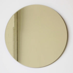 Orbis™ Contemporary Black Tinted Round Frameless Mirror