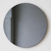 In Stock Orbis™ Black Tinted Round Minimalist Frameless Mirror, Large