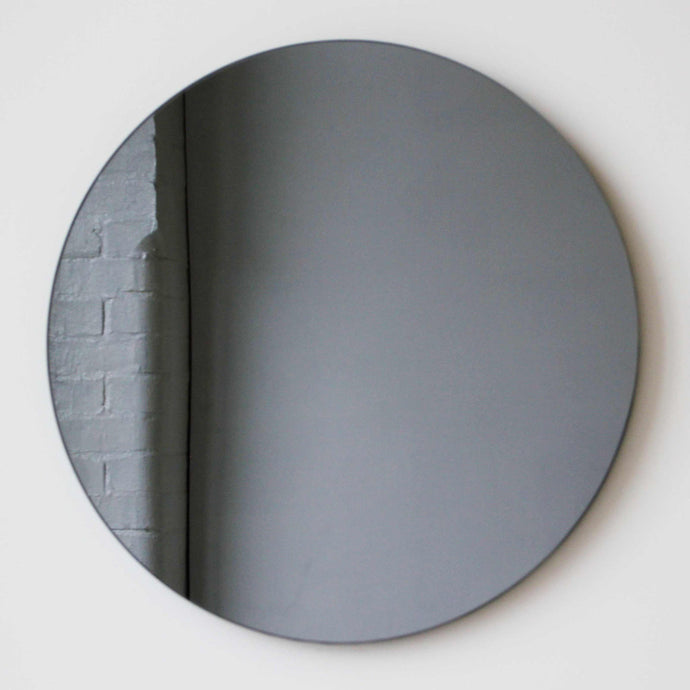 Orbis™ Contemporary Black Tinted Round Frameless Mirror