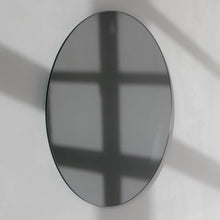In Stock Orbis™ Black Tinted Round Minimalist Frameless Mirror, Large