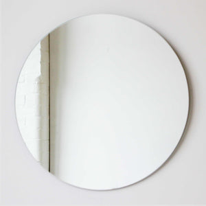 Orbis™ Rose gold Tinted Contemporary Round Frameless Mirror