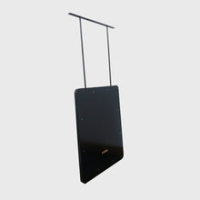 Quadris™ Suspended Rectangular Mirror with Minimalist Blackened Stainless Steel Frame