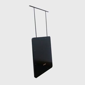 Quadris™ Suspended Rectangular Mirror with Minimalist Blackened Stainless Steel Frame