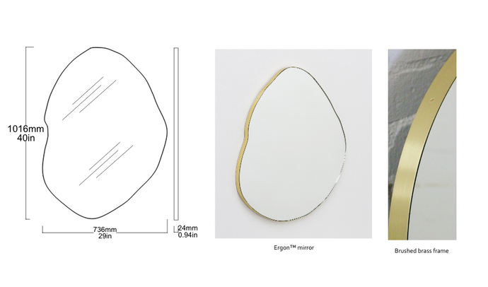 Bespoke Ergon™ Mirror Brass Frame with Bronze Patina Finish (1016 x 736 x 24mm)
