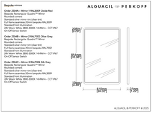 Supplement to Order 1668 - Illumination, sensor switch and bespoke RAL coloured frames