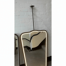 NEW Set of two Gio Ponti inspired Ceiling Suspended Illuminated Mirror with Bronze Patina Frame - Vintage N.4