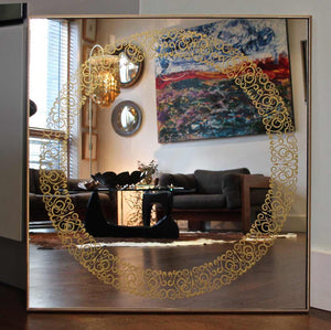 Brass Framed Cooper™ Square Mirror