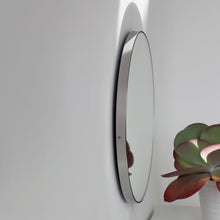 Orbis™ Round Minimalist Mirror with Stainless Steel Frame, Customisable