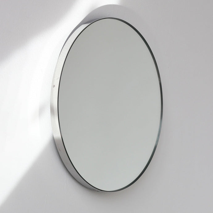 Orbis™ Round Minimalist Mirror with Stainless Steel Frame, Customisable