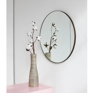 Orbis™ Round Elegant Customisable Mirror with a Bronze Patina Frame